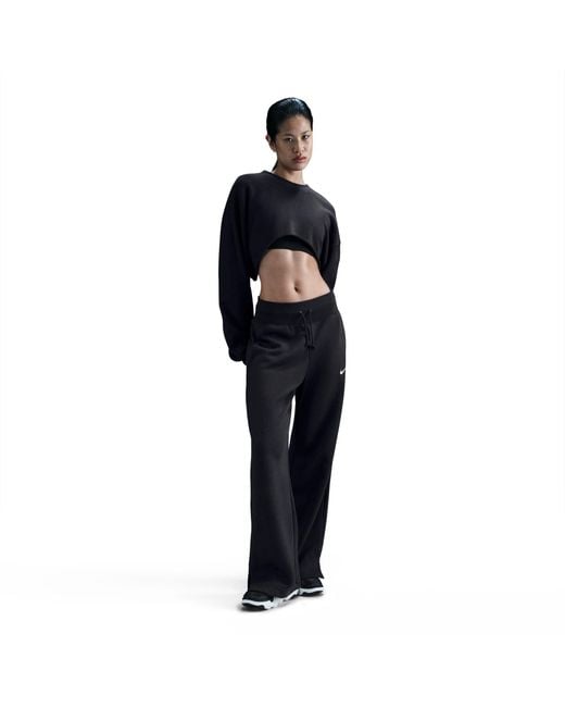 Nike Blue Sportswear Phoenix Fleece High-Waisted Wide-Leg Sweatpants