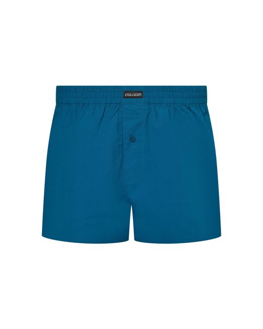 Lyle & Scott Blue Woven Boxer Trunk Underwear for men