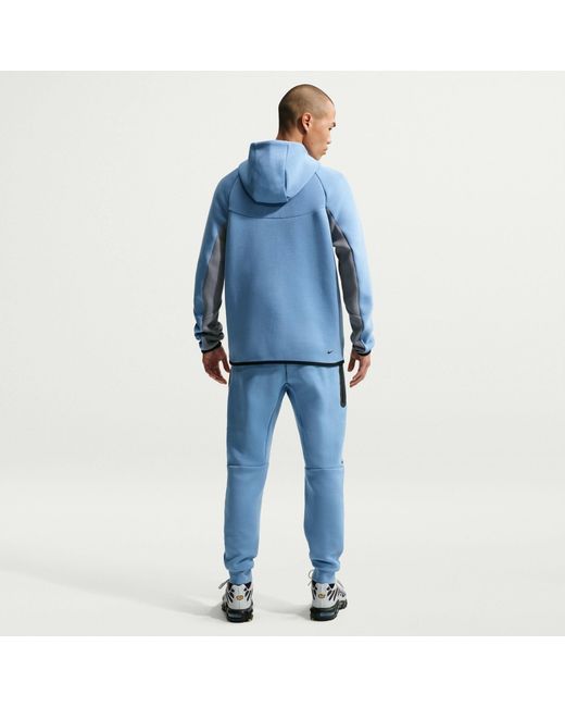 Nike Blue Tech Fleece Hoodies for men
