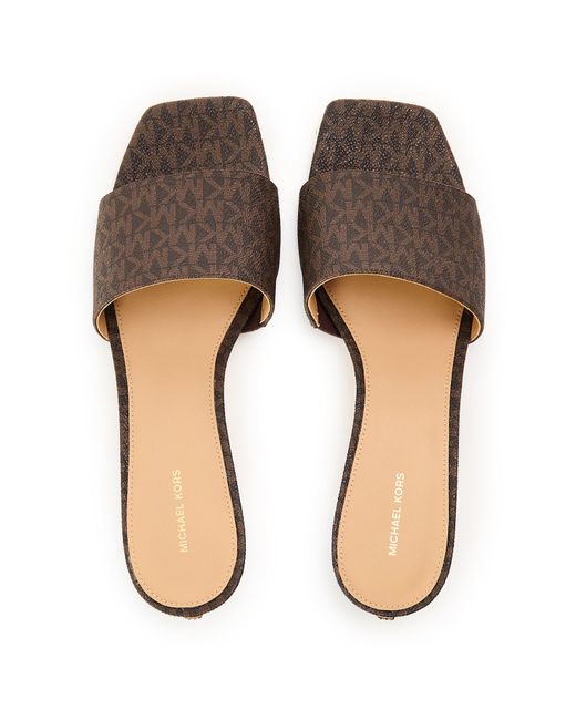 MICHAEL Michael Kors Brown Elyse Heeled Mules