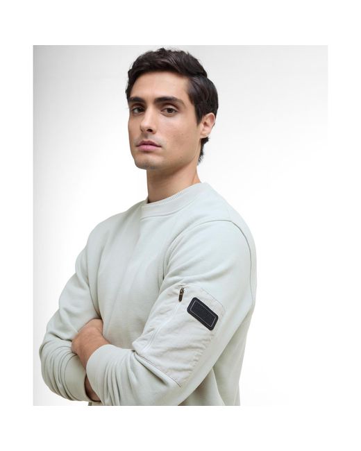 Barbour Gray Grip Sweatshirt for men