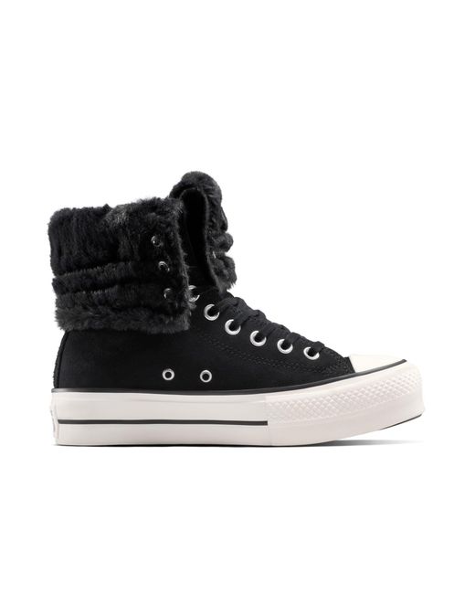 Converse Black Chuck Taylor All Star Fol Platform Trainers