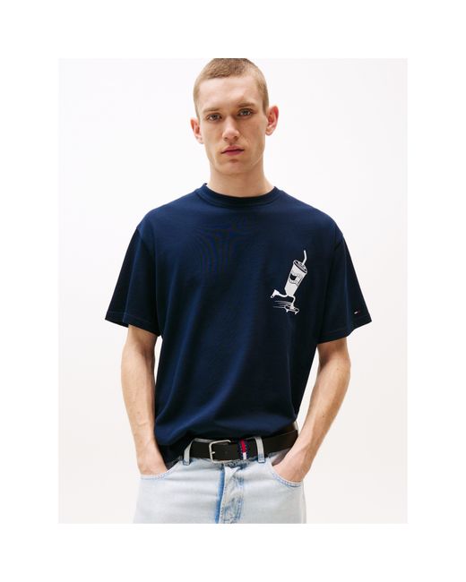 Tommy Hilfiger Blue Graphic T-Shirt for men
