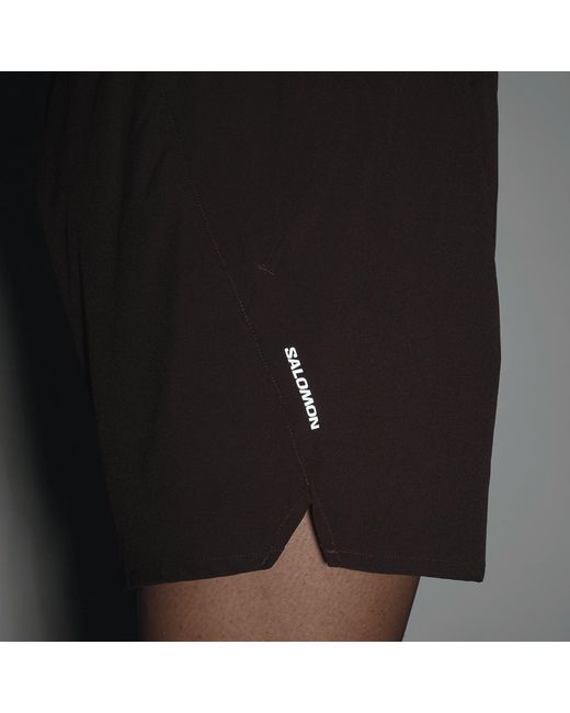 Salomon Brown Shakeout Core 5 Running Shorts for men