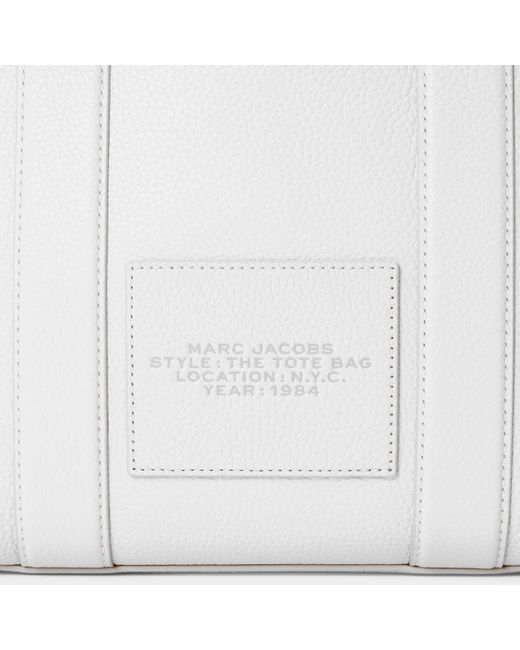 Marc Jacobs White Medium Leather Tote Bag