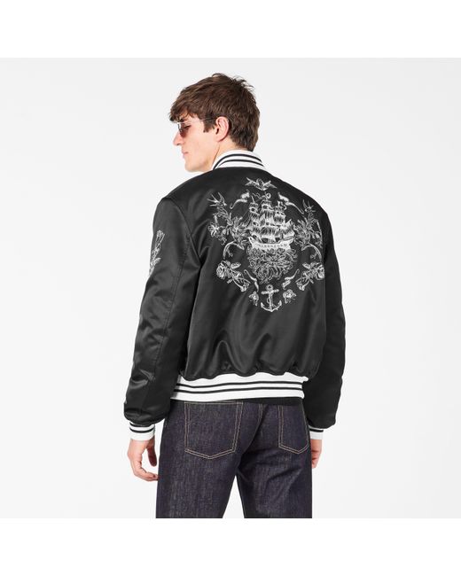 McQueen Black Tailored Bomber Jacket for men