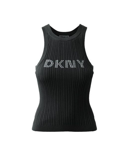 DKNY Black Knit Tank Ld42