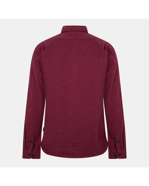 Peter Werth Red Long Sleeve Plain Shirt for men