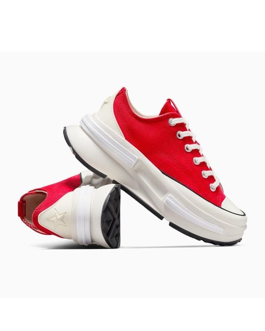 Converse Red Adults Run Star Legacy Platform Trainers