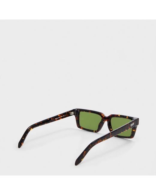 Off-White c/o Virgil Abloh Green Round Sunglasses