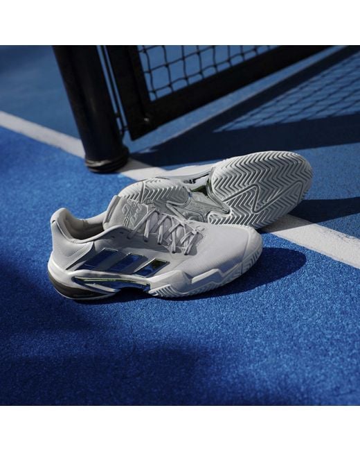 Adidas Gray Barricade 13 Edition Tennis Shoes for men