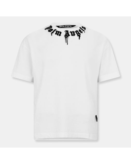 Palm Angels White Oversized T-Shirt for men