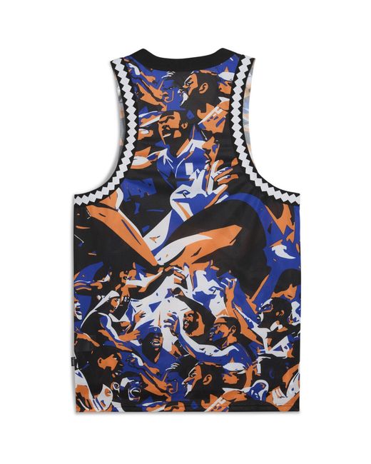 PUMA Blue Performance Basketball Jersey for men