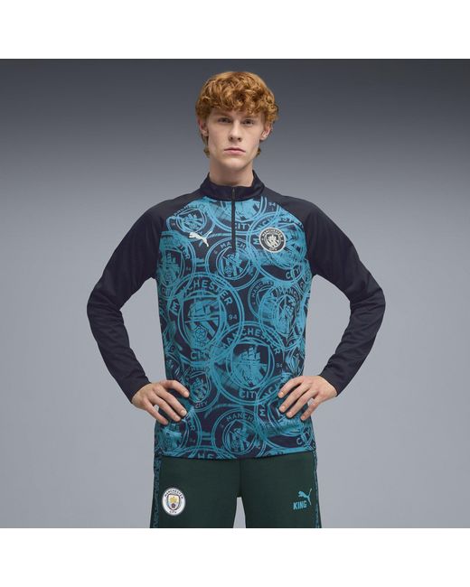 PUMA Blue Manchester City Licensed Drill Top 2025 2026 for men