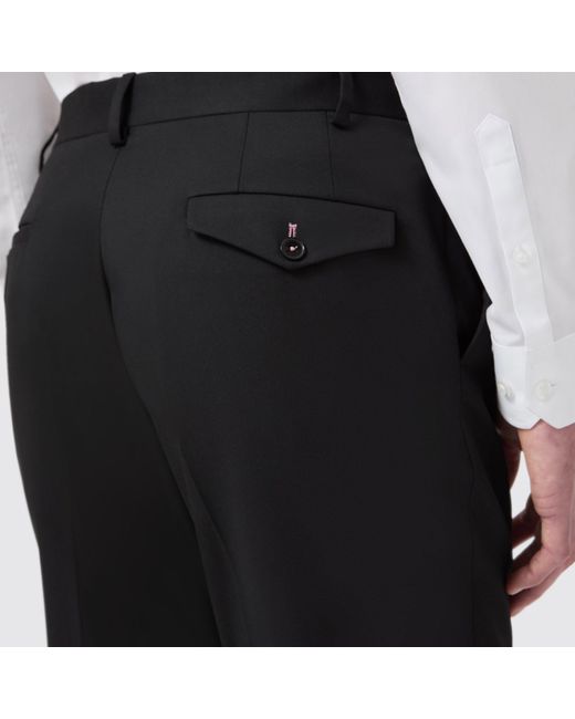 Twisted Tailor Black Ellroy Tailored Fit Trouser for men
