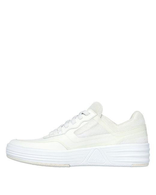 Skechers White Classic Low-Top Trainers