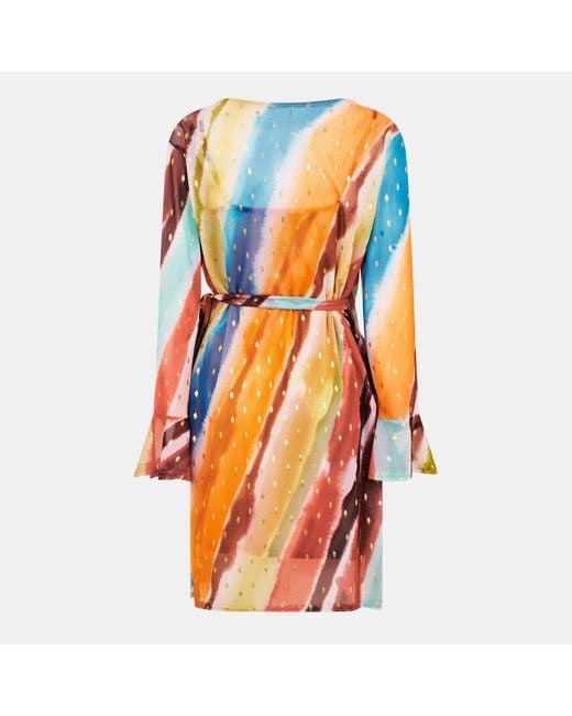 Never Fully Dressed Orange Sunset Vienna Wrap Dress