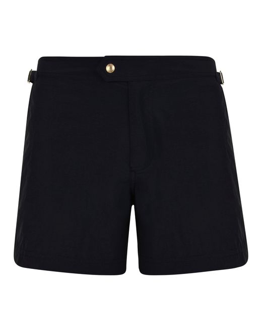 Tom Ford Blue Compact Poplin Swim Shorts for men