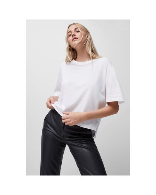 French Connection White Tally Oversized T Shirt