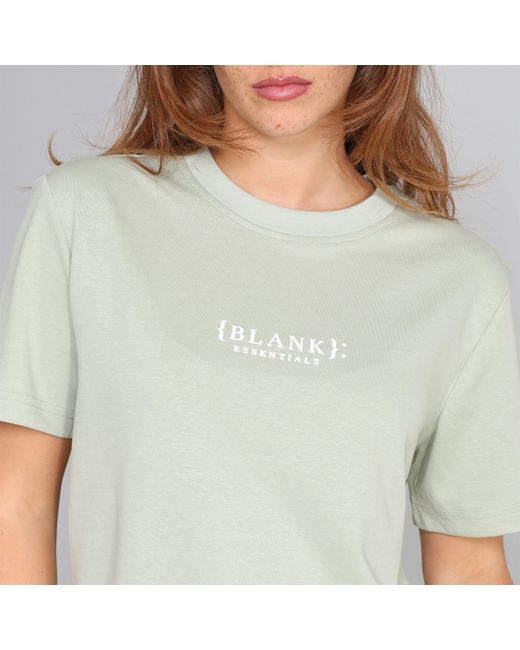 Blank Essentials Green Blank E Core Puff Print T-Shirt Ladies