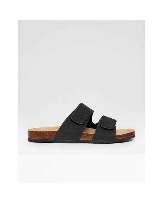 Threadbare Black Artemis Flat Sandal for men