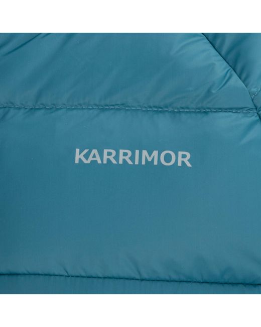 Karrimor Blue Base Camp Wind Resistant Duck Down Dwr Hip Length Down Jacket