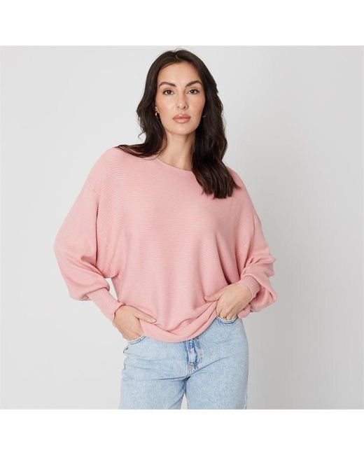 Be You Pink Batwing Jumper