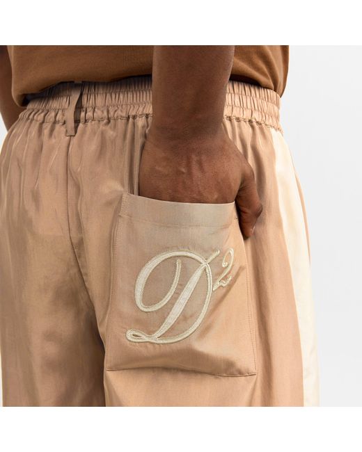 DSquared² Natural Dsq Bowling Woven Tracksuit Shorts for men