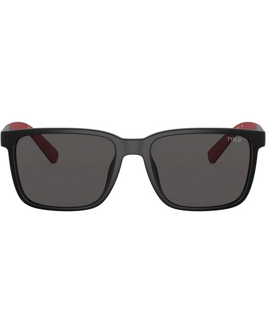 Polo Ralph Lauren Gray Rectangle Sunglasses for men