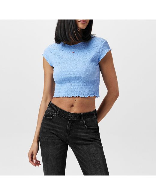 Tommy Hilfiger Blue Smock Slim Fit T-Shirt