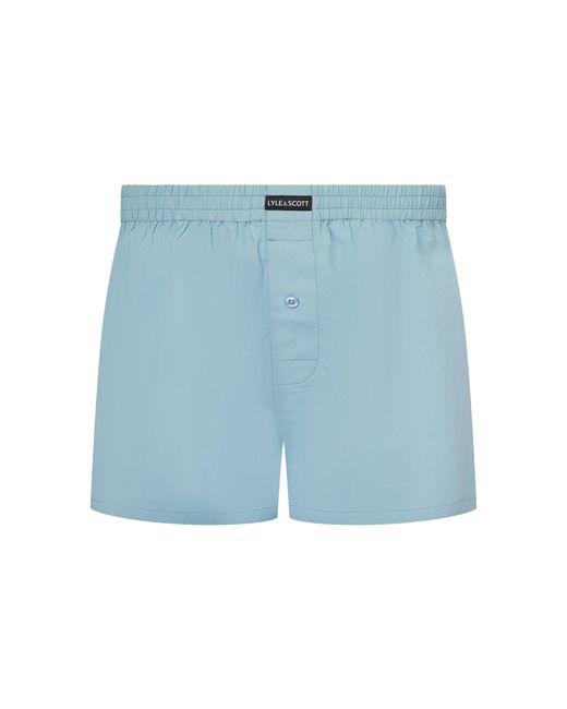 Lyle & Scott Blue Woven Boxer Trunk Underwear for men