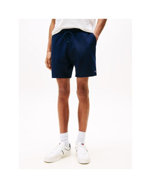 Tommy Hilfiger Blue Fleece Jogger Shorts for men