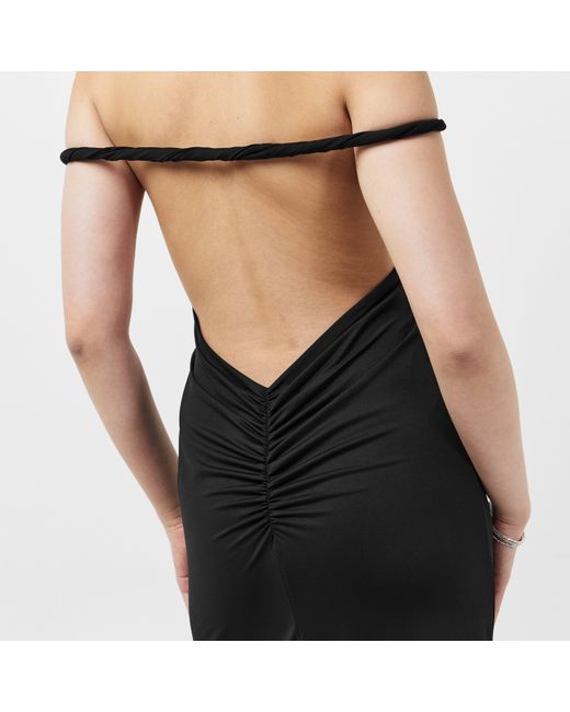 Missy Empire Black Twist Back Slinky Maxi Dress