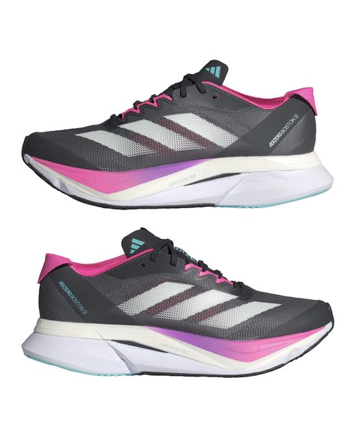 Adidas Blue Adizero Boston 12 Road Running Shoes