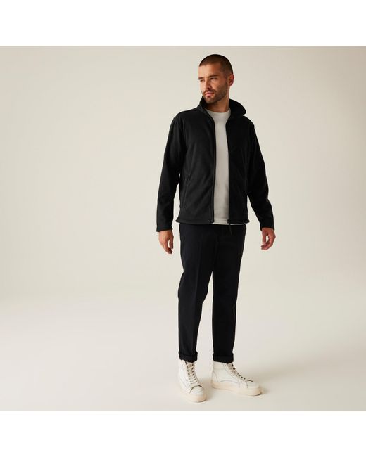 Regatta Black Micro Full Zip Fleece for men