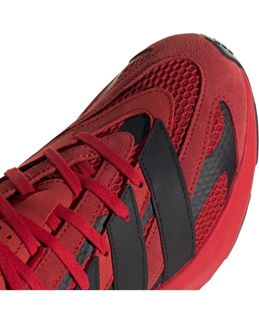 Adidas Red Adults Lightblaze Low-Top Trainers