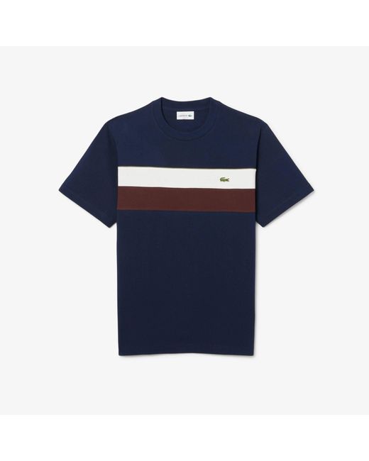 Lacoste Blue Jersey Colorblock T-Shirt for men