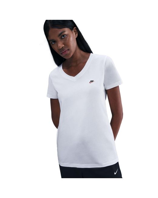 Nike White Club V T-Shirt