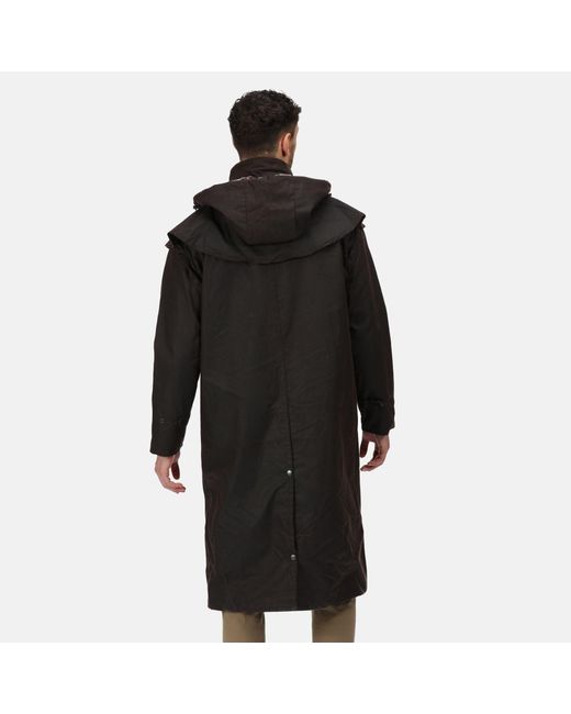 Regatta Black Cranbrook Wax Cotton Riding Quilted Jacket for men