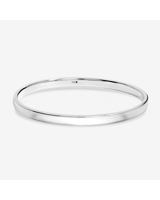 Simply Silver Metallic Sterling 925 Classic Bangle Bracelet