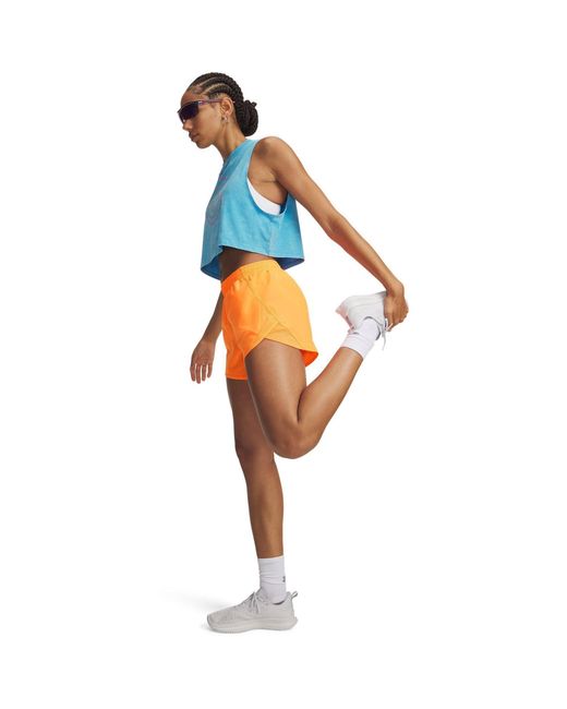 Under Armour Orange Fly-By Performance Gym Shorts