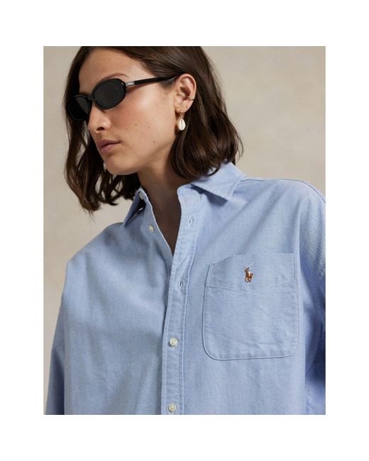 Polo Ralph Lauren Blue Long Sleeve Blouse
