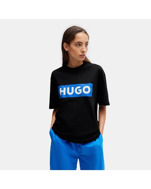 HUGO Black Iconic Logo Short Sleeve T-Shirt for men