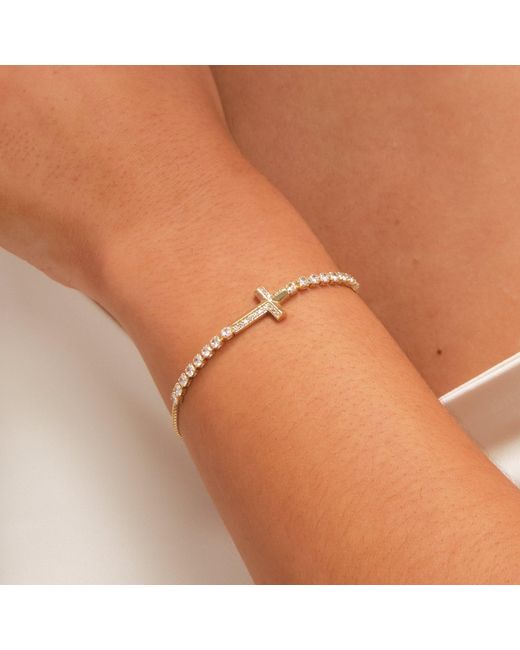 Jon Richard Metallic Plated And Crystal Infinity Toggle Bracelet
