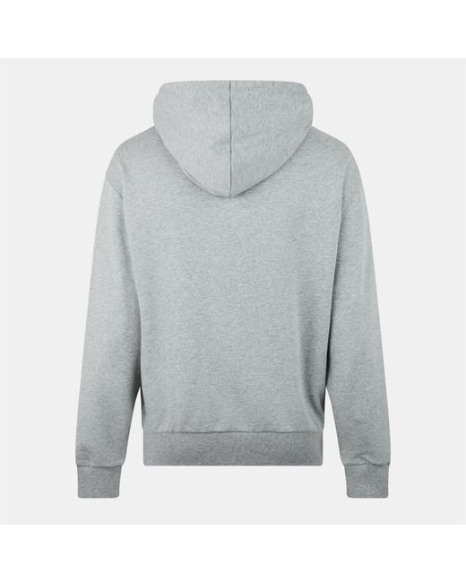 HUGO Gray Logo Label Hoodie for men