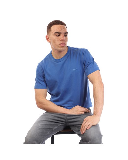 Gant Blue Sunfaded T-Shirt for men