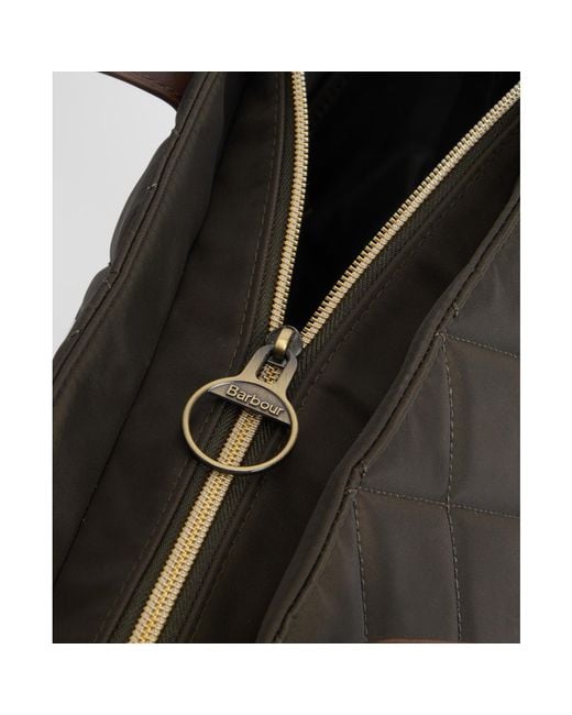 Barbour Black Quilted Tote Bag