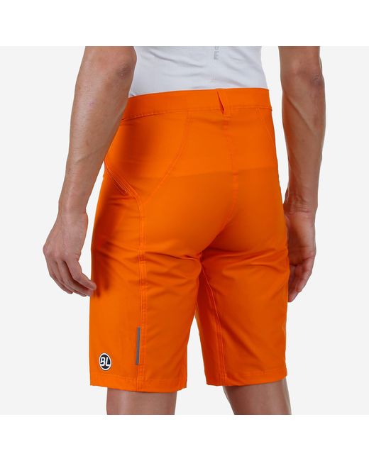 Bicycle Line Orange Ostiglia 2 Baggy Upf 50+ Knee Length Zip Pockets Mtb Shorts for men
