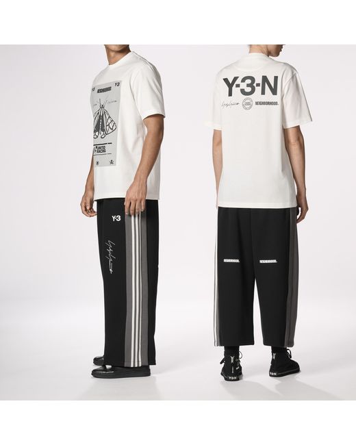 Y-3 White X Neighborhood Moth Graphic T-Shirt for men