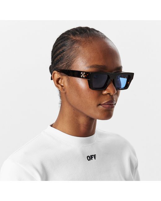 Off-White c/o Virgil Abloh Blue Oregon Square Sunglasses
